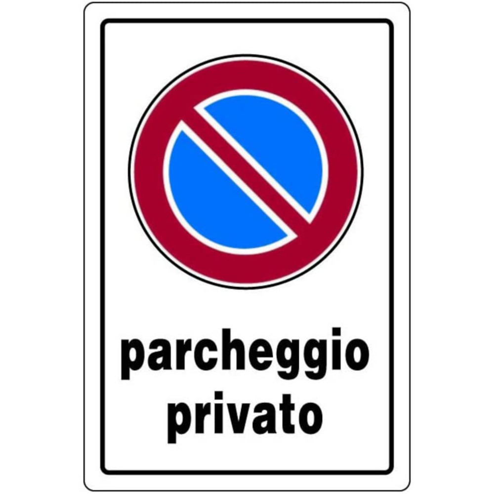 Cartello polionda 30x20 cm - parcheggio privato.